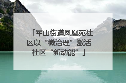 军山街道凤凰苑社区以“微治理”激活社区“新动能”
