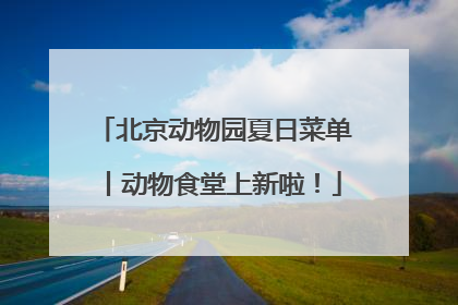 北京动物园夏日菜单丨动物食堂上新啦！