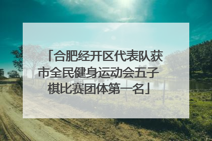 合肥经开区代表队获市全民健身运动会五子棋比赛团体第一名