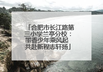 合肥市长江路第三小学兰亭分校：墨香少年乘风起 共赴新程志轩扬