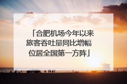 合肥机场今年以来旅客吞吐量同比增幅位居全国第一方阵