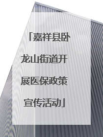 嘉祥县卧龙山街道开展医保政策宣传活动