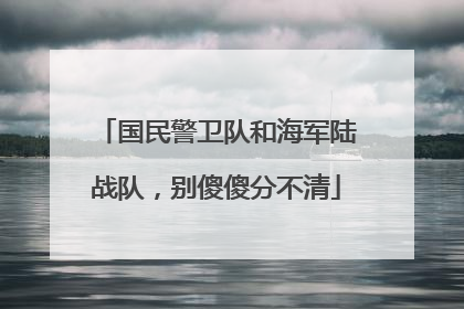国民警卫队和海军陆战队，别傻傻分不清