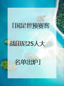 国足世预赛客战印尼25人大名单出炉