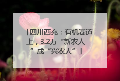 四川西充：有机赛道上，3.2万“新农人”成“兴农人”
