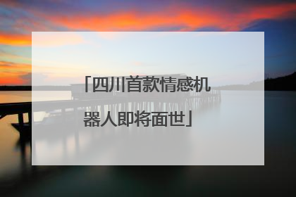 四川首款情感机器人即将面世