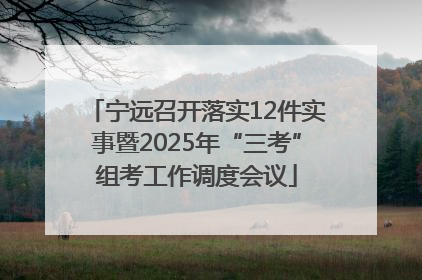 宁远召开落实12件实事暨2025年“三考”组考工作调度会议