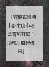安徽省巢湖市卧牛山市场监管所开展自助餐厅监督检查
