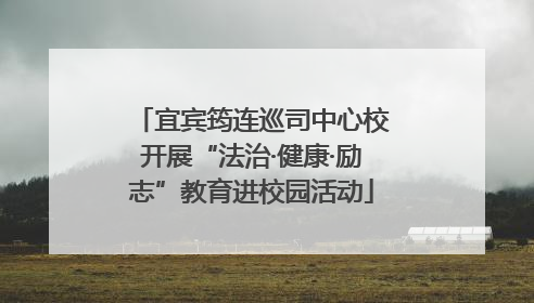 宜宾筠连巡司中心校开展“法治·健康·励志”教育进校园活动