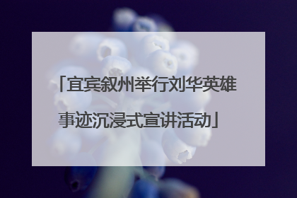 宜宾叙州举行刘华英雄事迹沉浸式宣讲活动