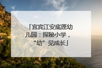 宜宾江安底蓬幼儿园：探秘小学，“幼”见成长