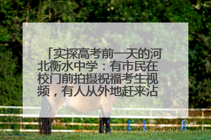 实探高考前一天的河北衡水中学：有市民在校门前拍摄祝福考生视频，有人从外地赶来沾沾“文气”