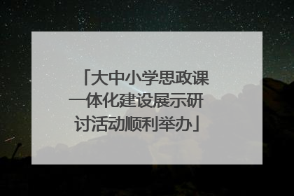 大中小学思政课一体化建设展示研讨活动顺利举办