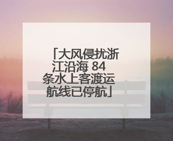 大风侵扰浙江沿海 84条水上客渡运航线已停航