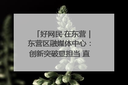好网民·在东营｜东营区融媒体中心：创新突破显担当 直播赋能谱华章