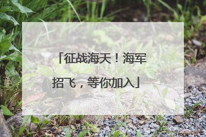 征战海天！海军招飞，等你加入