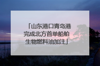 山东港口青岛港完成北方首单船舶生物燃料油加注