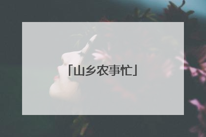 山乡农事忙