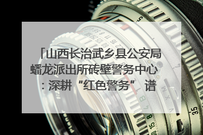 山西长治武乡县公安局蟠龙派出所砖壁警务中心：深耕“红色警务” 谱写“平安答卷”