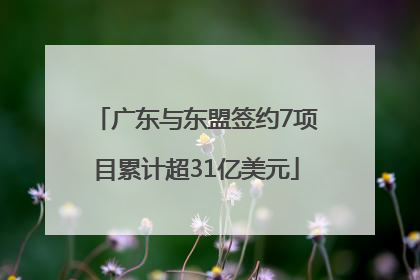 广东与东盟签约7项目累计超31亿美元