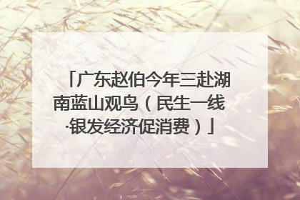广东赵伯今年三赴湖南蓝山观鸟（民生一线·银发经济促消费）