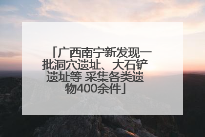 广西南宁新发现一批洞穴遗址、大石铲遗址等 采集各类遗物400余件