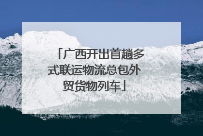 广西开出首趟多式联运物流总包外贸货物列车