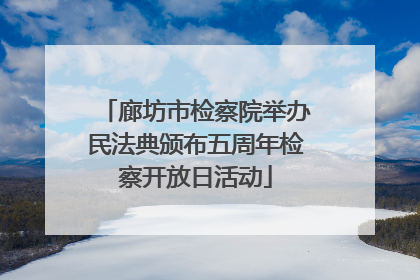廊坊市检察院举办民法典颁布五周年检察开放日活动