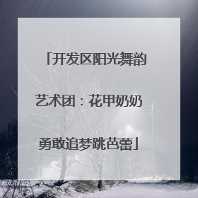 开发区阳光舞韵艺术团：花甲奶奶勇敢追梦跳芭蕾