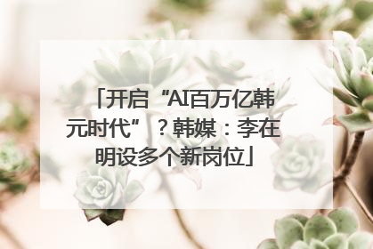 开启“AI百万亿韩元时代”？韩媒：李在明设多个新岗位