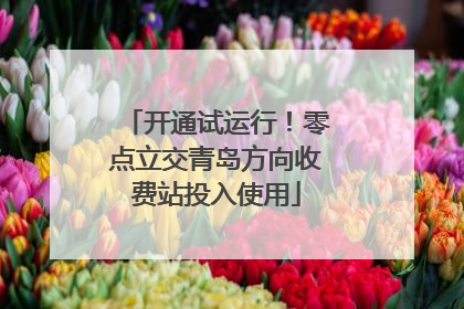 开通试运行！零点立交青岛方向收费站投入使用