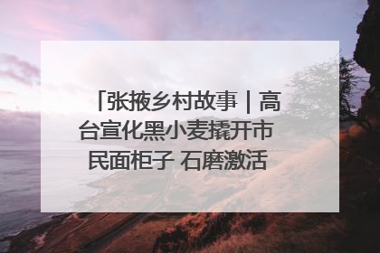 张掖乡村故事｜高台宣化黑小麦撬开市民面柜子 石磨激活村集体钱匣子