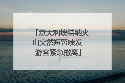 意大利埃特纳火山突然短暂喷发 游客紧急撤离