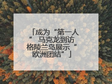 成为“第一人” 马克龙到访格陵兰岛展示“欧洲团结”