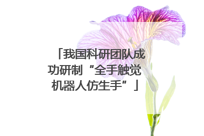 我国科研团队成功研制“全手触觉机器人仿生手”