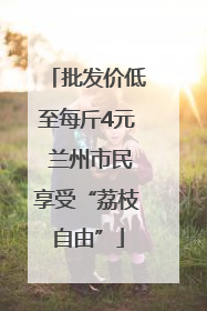 批发价低至每斤4元 兰州市民享受“荔枝自由”