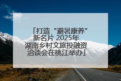 打造“避暑康养”新名片 2025年湖南乡村文旅投融资洽谈会在桃江举办