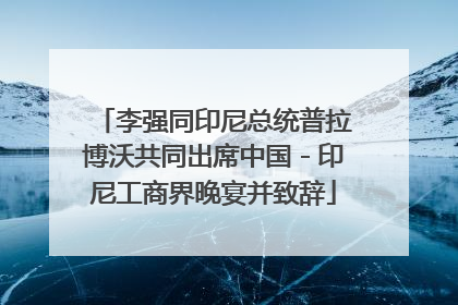 李强同印尼总统普拉博沃共同出席中国－印尼工商界晚宴并致辞