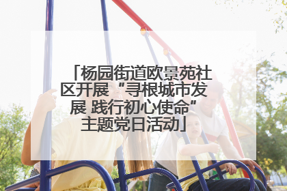 杨园街道欧景苑社区开展“寻根城市发展 践行初心使命”主题党日活动