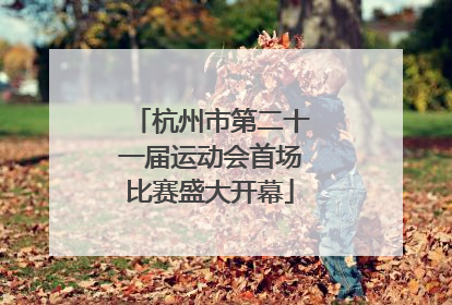 杭州市第二十一届运动会首场比赛盛大开幕