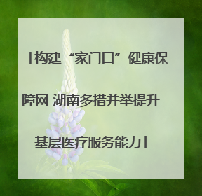 构建“家门口”健康保障网 湖南多措并举提升基层医疗服务能力