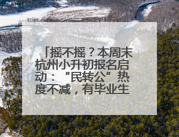 摇不摇？本周末杭州小升初报名启动：“民转公”热度不减，有毕业生家长这样谈“择校真相”……