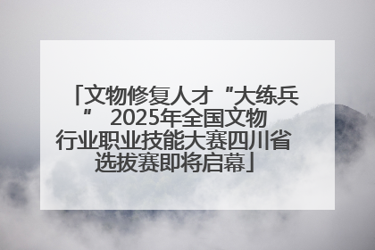 文物修复人才“大练兵” 2025年全国文物行业职业技能大赛四川省选拔赛即将启幕
