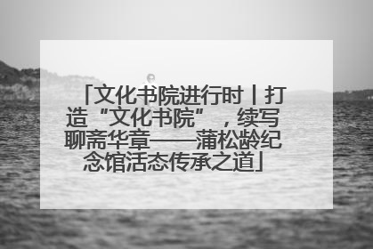 文化书院进行时丨打造“文化书院”，续写聊斋华章——蒲松龄纪念馆活态传承之道