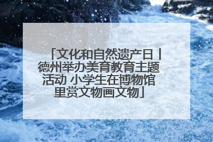 文化和自然遗产日丨德州举办美育教育主题活动 小学生在博物馆里赏文物画文物