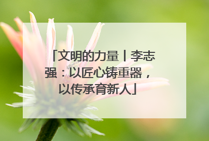 文明的力量丨李志强：以匠心铸重器，以传承育新人
