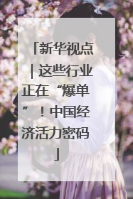 新华视点｜这些行业正在“爆单”！中国经济活力密码