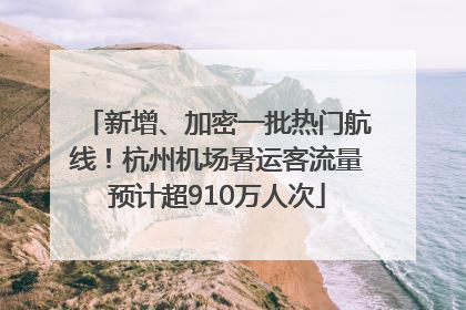 新增、加密一批热门航线！杭州机场暑运客流量预计超910万人次