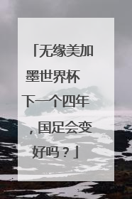 无缘美加墨世界杯 下一个四年，国足会变好吗？