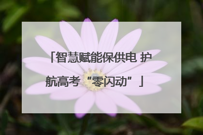 智慧赋能保供电 护航高考“零闪动”
